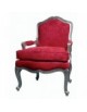 Fauteuil Louis XV Gourdin - mouluré avec coussin